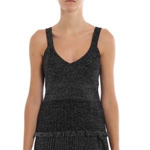 Diane Von Furstenberg Binx wool and lurex tank top